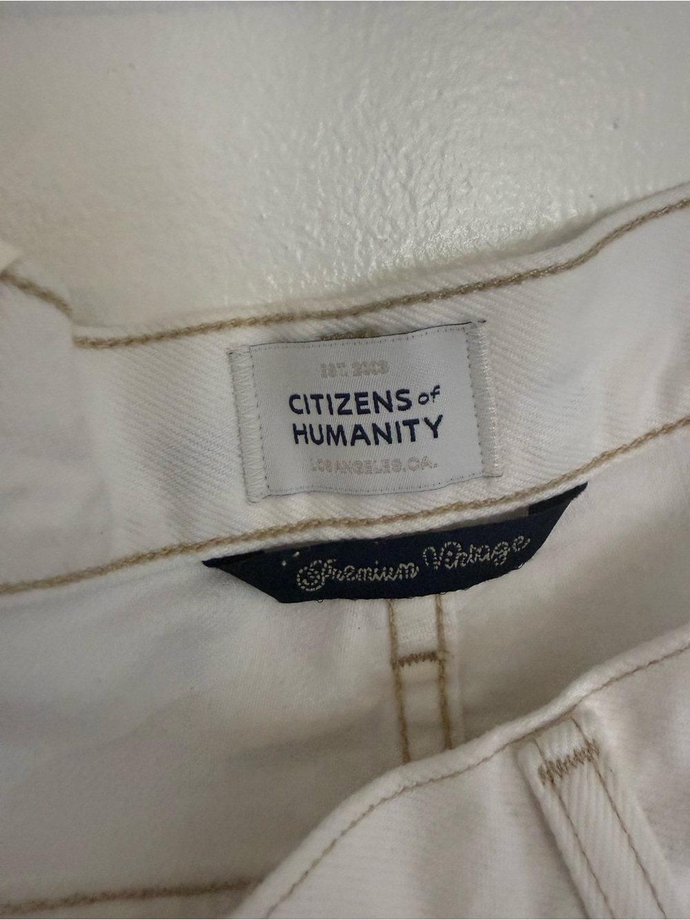 NWT Citizens Of Humanity Jeans Miro Relaxed Barrel Leg in Soft White - Picture 9 of 14
